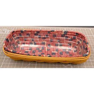 Longaberger 25th Anniversary Flag Basket All-American Serving Tray for Hostess